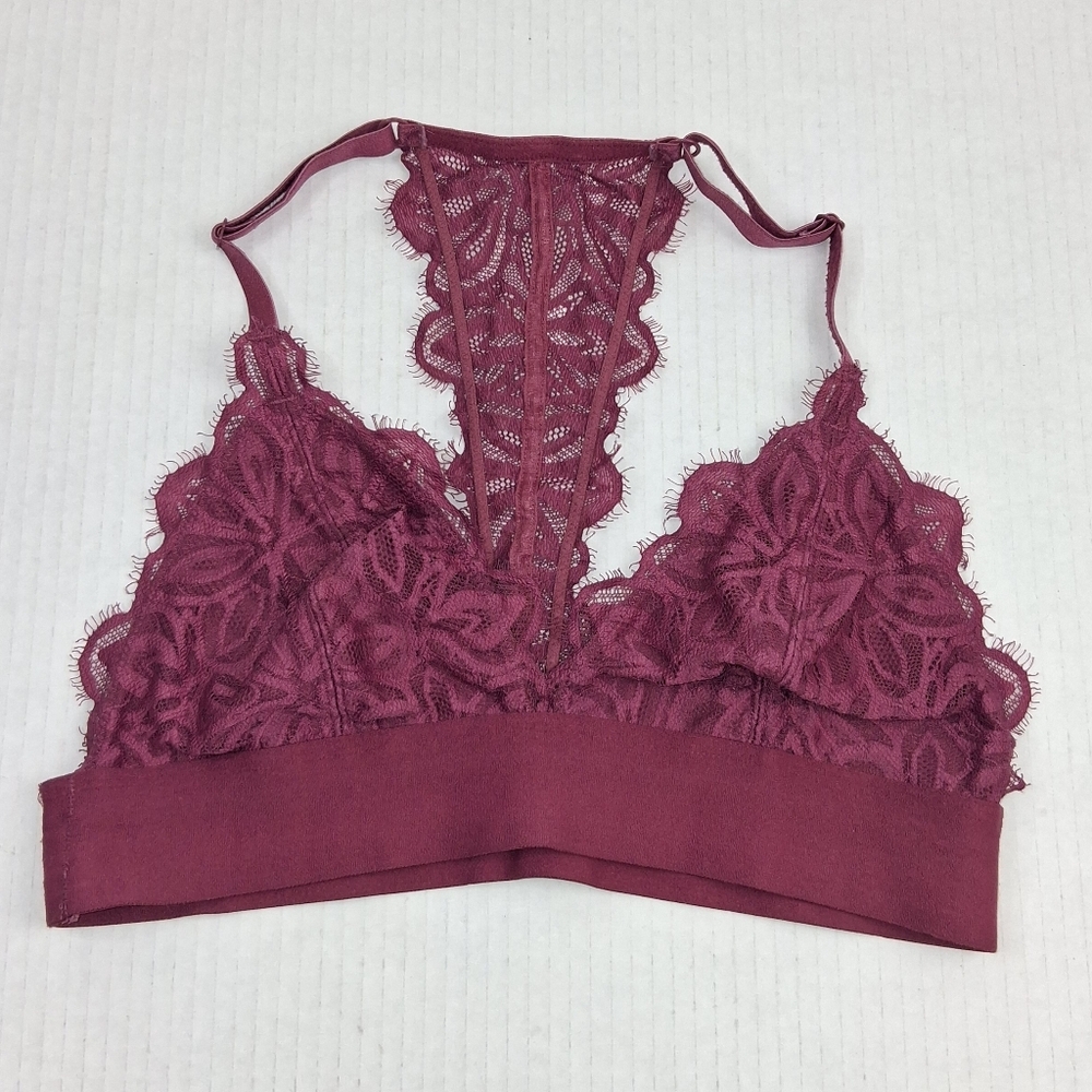 Victoria's Secret PINK Burgundy Lace Bralette